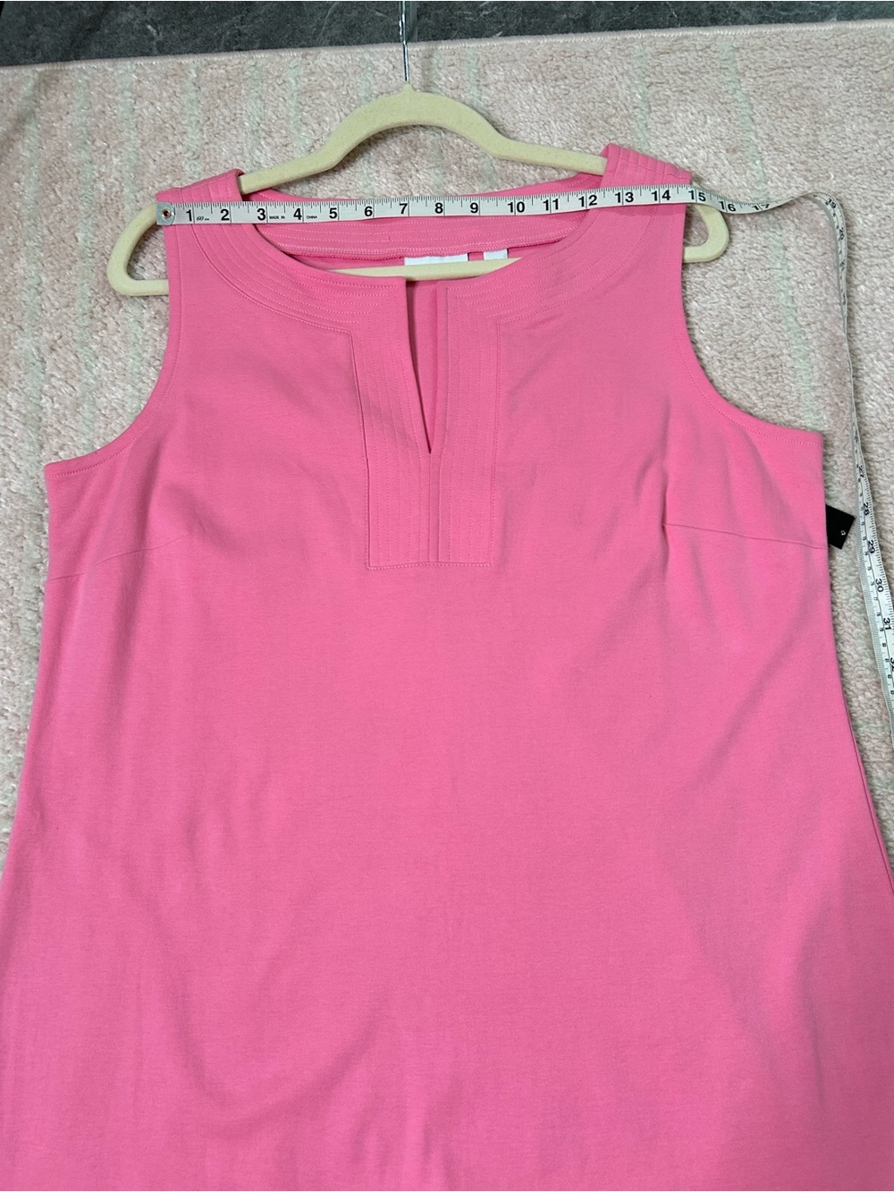 New York & Company Sleeveless Bubblegum Pink Shift Tank Dress Cotton Size XL - Picture 7 of 13